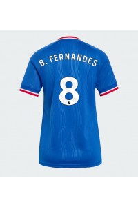 Manchester United Bruno Fernandes #8 Jalkapallovaatteet Naisten Vieraspaita 2026-27 Lyhythihainen